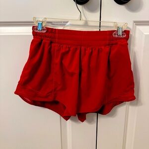 Lululemon Hotty Hot High-Rise Lined Short 2.5” Red